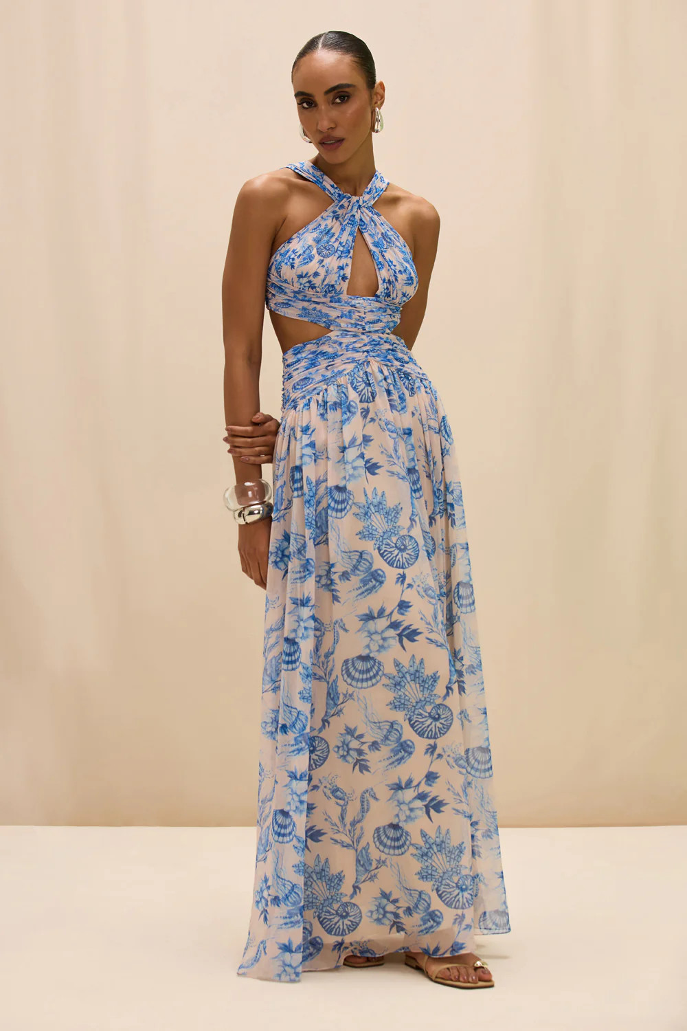 EDEN ROCK SEASHELL CUT OUT MAXI DRESS | PatBO