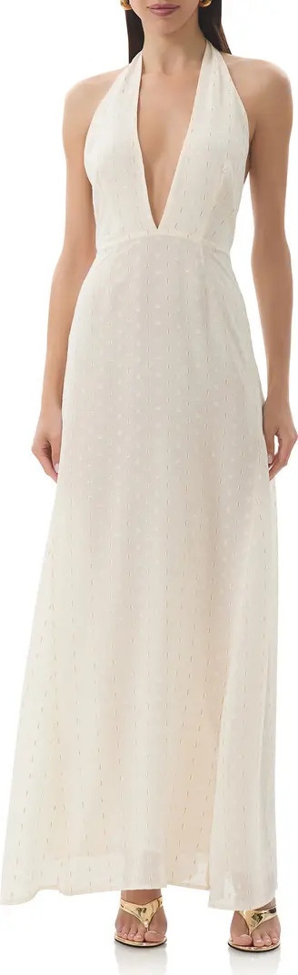 Odenah Yellow Polka Dot Halter Dress | Nordstrom