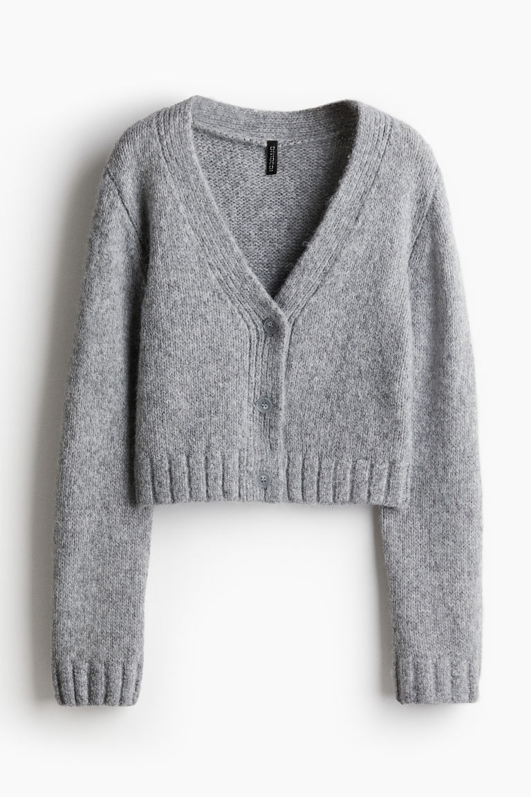 H & M - V-Neck Cardigan - Gray | H&M (US + CA)