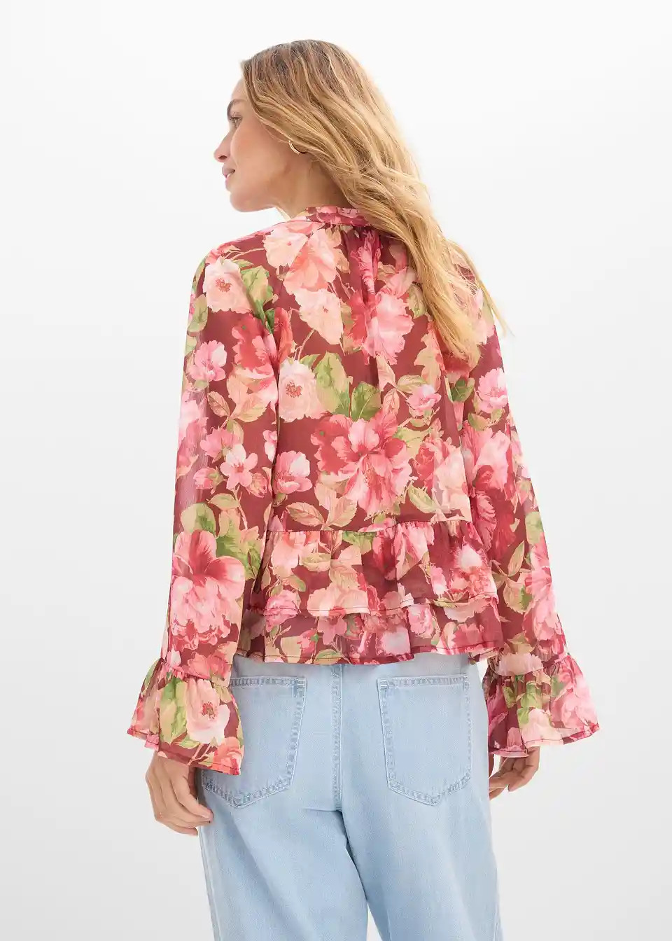 Chiffonbluse mit Volants | Bonprix DE