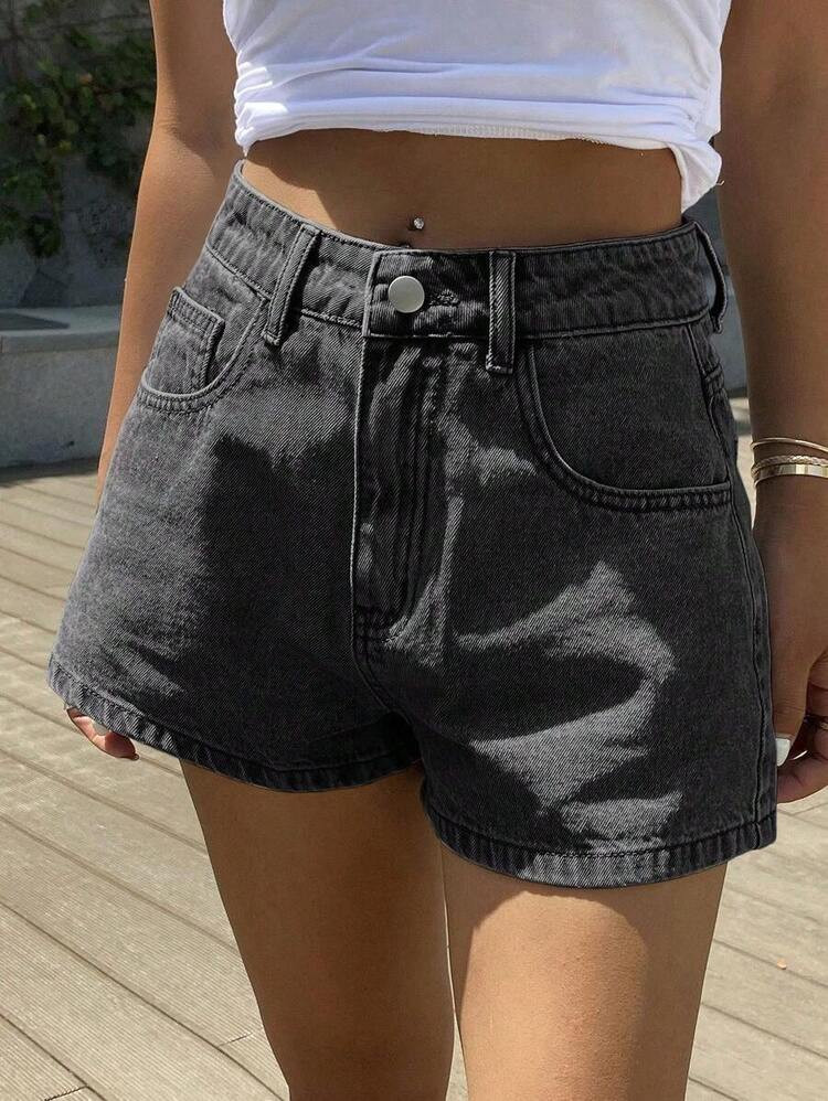 Women's Summer A-Line Casual Street Denim Shorts, Sexy & Chic Jorts | SHEIN