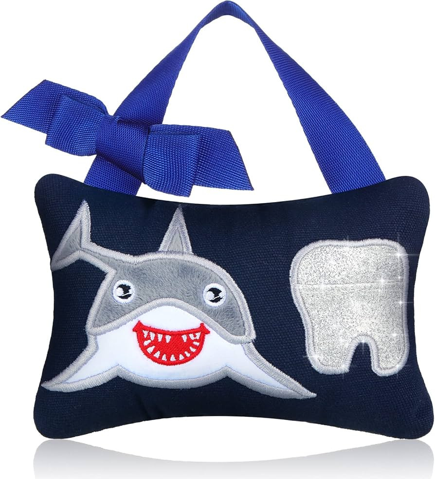 Qunclay Tooth Fairy Pillow with Pocket Kids Keepsake Pouch Tooth Fairy Gifts for Girl and Boy, 3.... | Amazon (US)