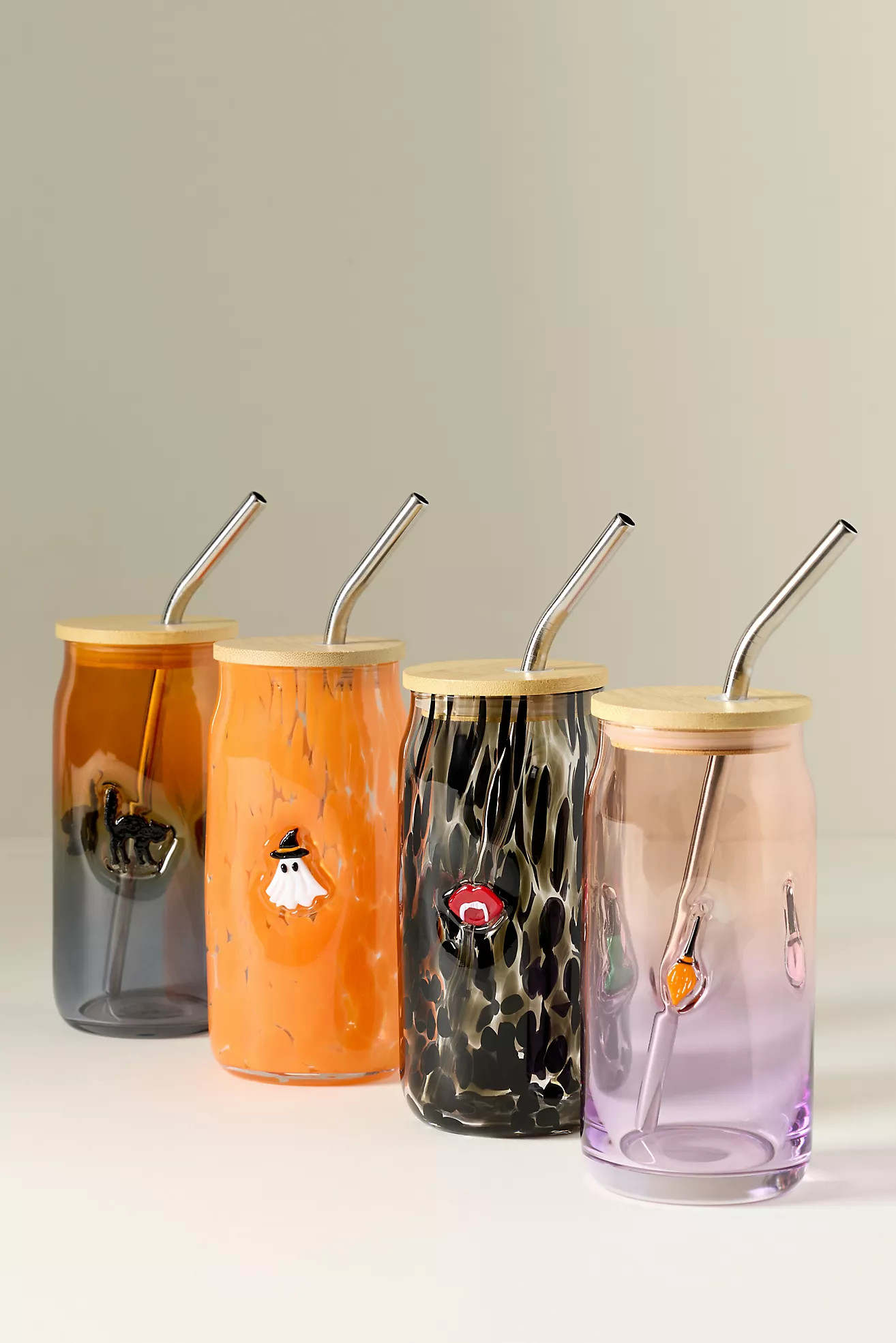 Mystic Halloween Icon Juice Glass Tumbler with Lid | Anthropologie (US)