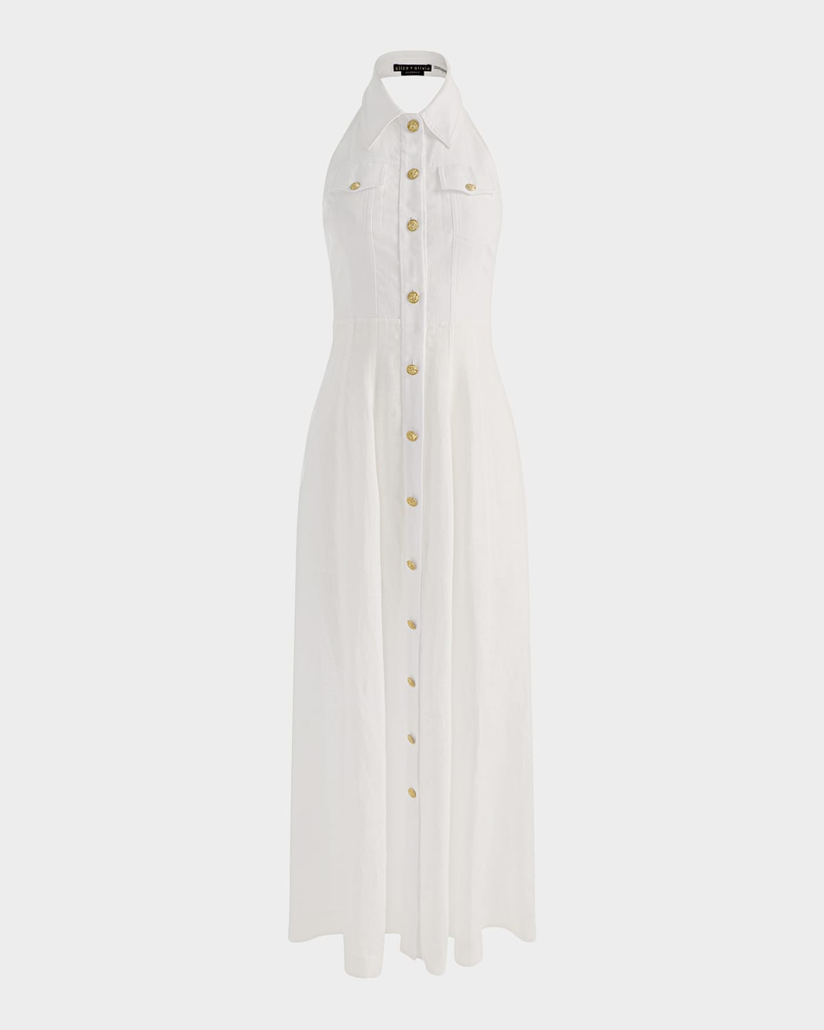 Kendall Halter Linen Maxi Dress | Neiman Marcus