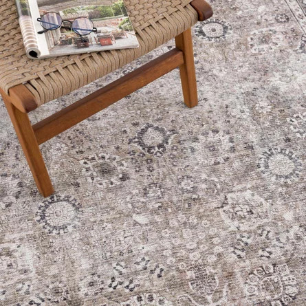 Lark Manor Agalia Machine Washable Oriental Charcoal/Black Area Rug | Wayfair | Wayfair North America