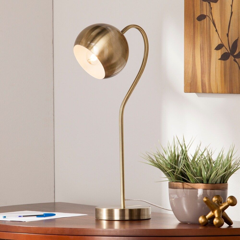 Parkhurst Antique Brass Gooseneck Table/Desk Lamp (Brass) | Bed Bath & Beyond