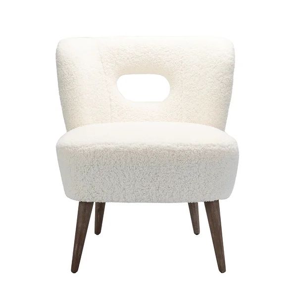 Carson Carrington Ullna Lambskin Sherpa Upholstery Barrel Chair - Ivory | Bed Bath & Beyond