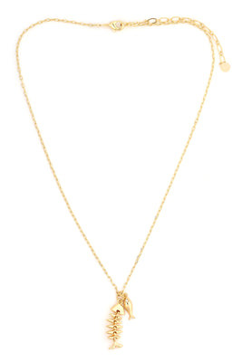 Boney Fish Charm Pendant Necklace | South Moon Under