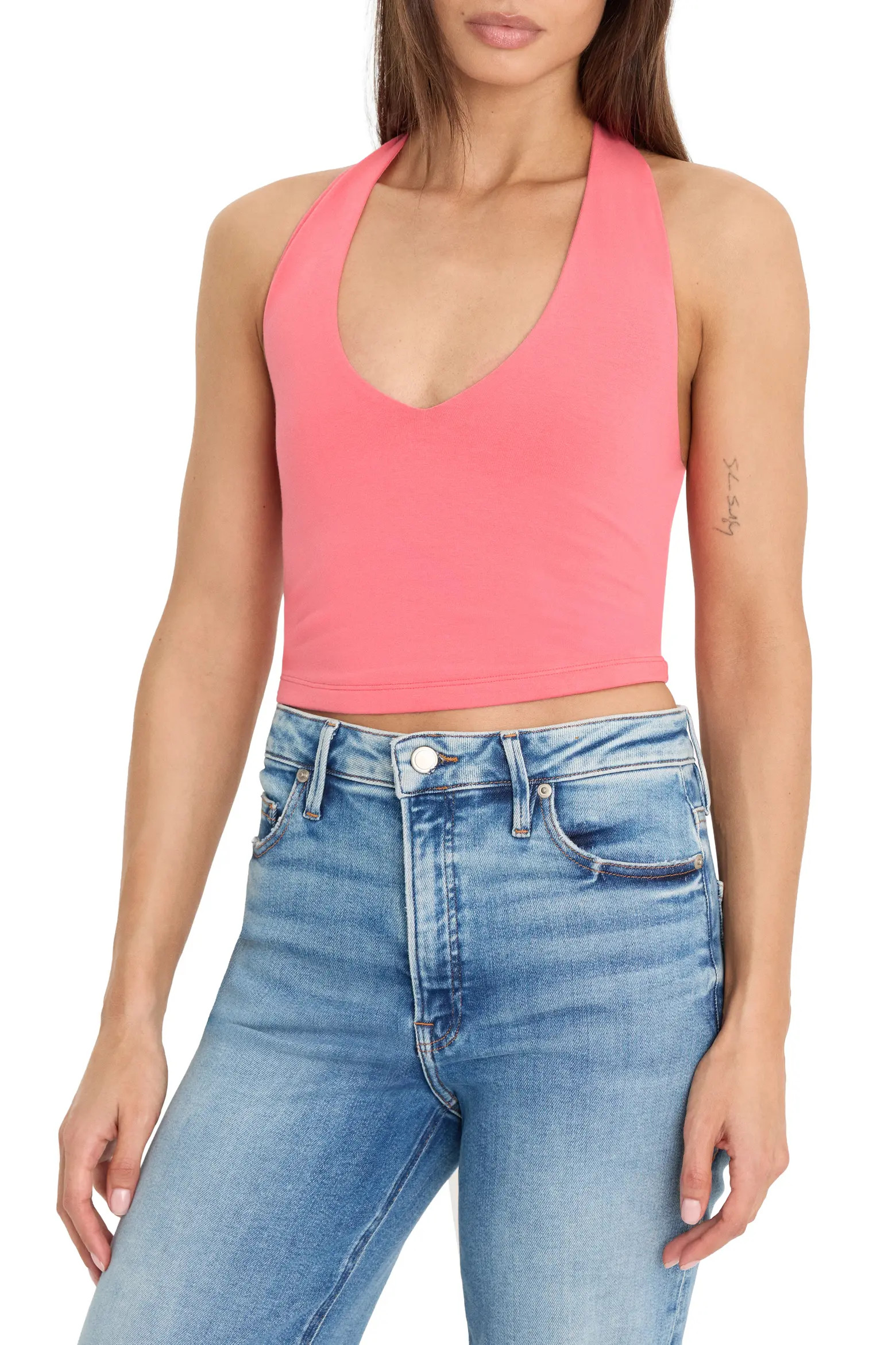Super Stretch Crop Halter Tank (Women) | Nordstrom | Nordstrom