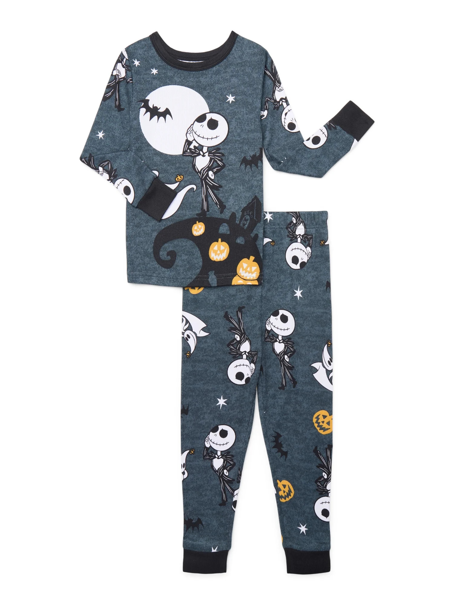 The Nightmare Before Christmas Boys Long Sleeve Tee and Pants Pajama Set, 2-Piece, Sizes 4-10 | Walmart (US)
