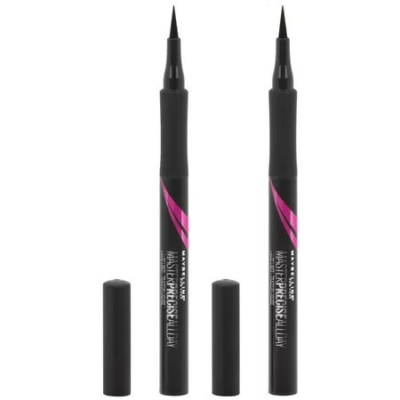 Maybelline EyeStudio Master Precise All Day Liquid Eyeliner Makeup, Black, 2 Pack | Walmart (US)