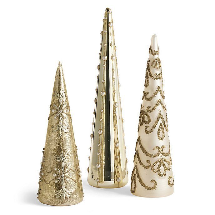 Gleam and Glisten Glass Tree Trio | Frontgate