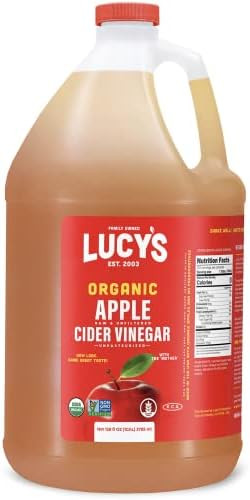 Lucy's Family Owned - USDA Organic NonGMO Raw Apple Cider Vinegar, Unfiltered, Unpasteurized, With t | Amazon (US)