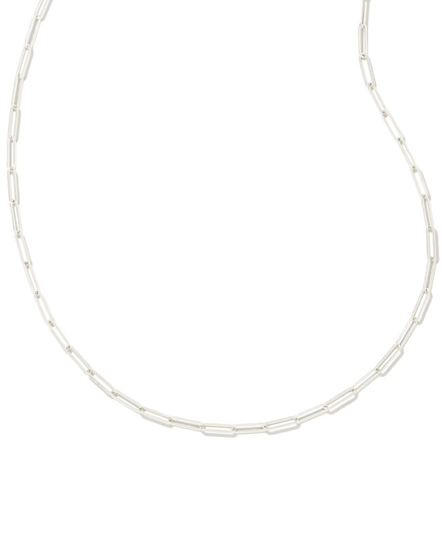 Courtney Paperclip Necklace in Silver | Kendra Scott