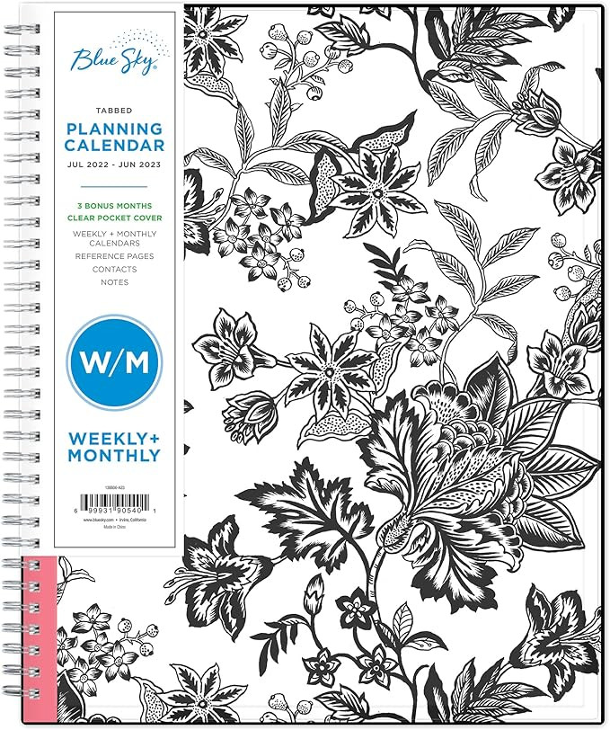Blue Sky 2022-2023 Academic Year Weekly & Monthly Planner, 8.5" x 11", Flexible Cover, Wirebound,... | Amazon (US)