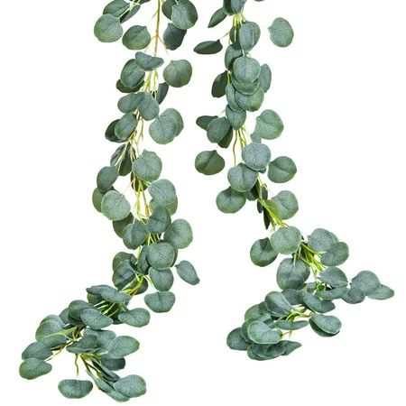 Coolmade Artificial Greenery Garland Faux Silk Eucalyptus Vines Wreath Wedding Backdrop Wall Decor F | Walmart (US)