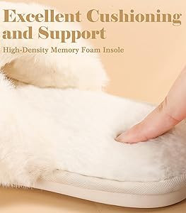 Ankis Womens Fuzzy Memory Foam Slippers Cross Band Cozy Plush Home Slippers Fluffy Furry Open Toe... | Amazon (US)