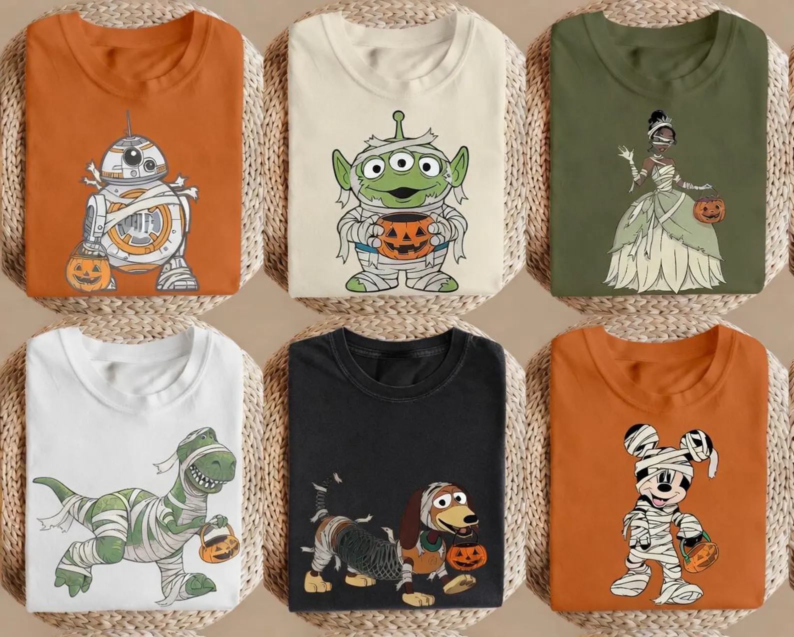 Personalized Halloween Disney Family Shirt, Mickey Pooh Goofy Woody Graphic Tee | Etsy (Global)