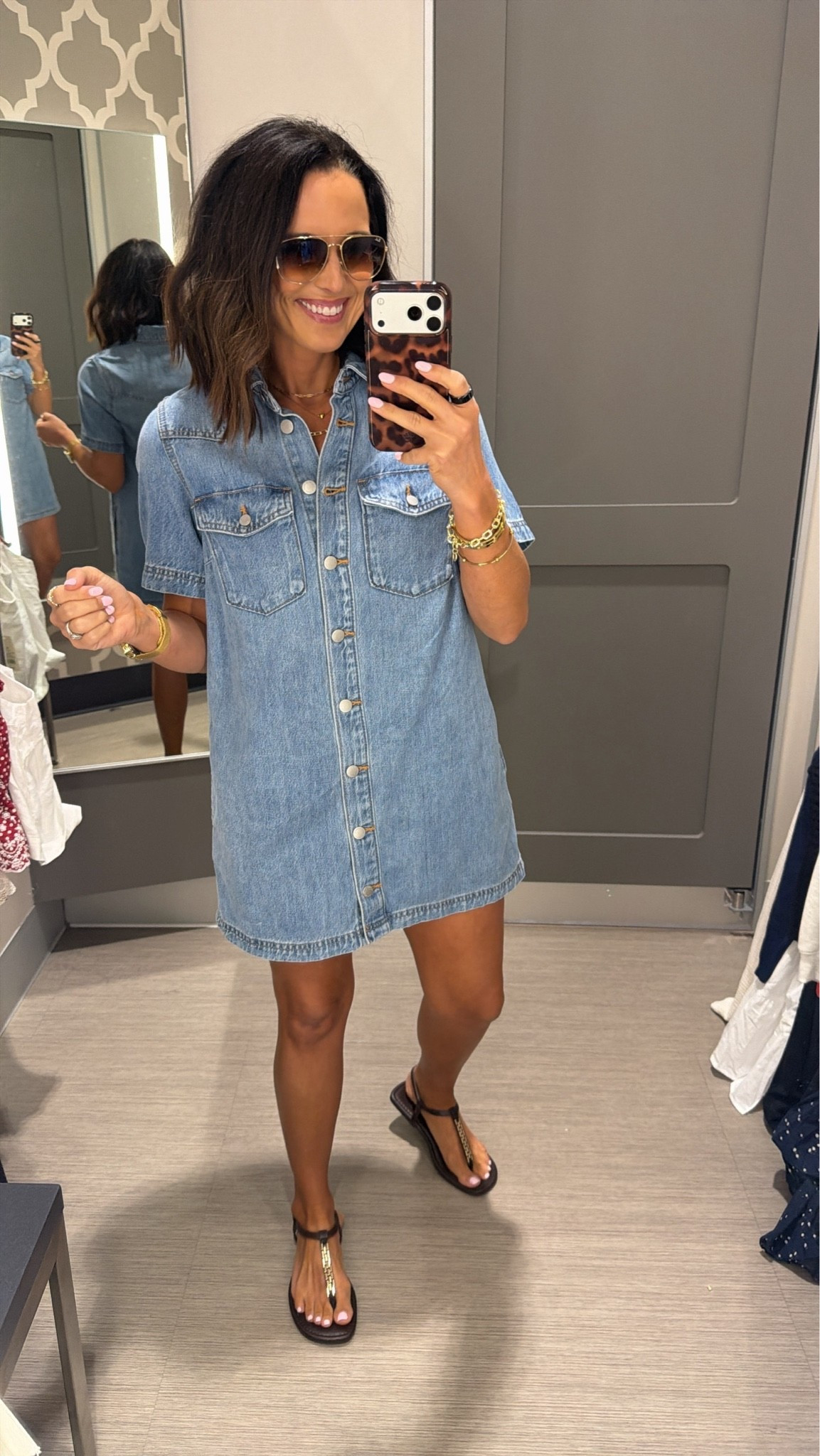 This denim shirt dress is SO cute and on sale right now! 🤩 Throw it on with sandals, sneakers, or boots and you’ve got the easiest outfit. Definitely one of my favorite Target finds lately.

Size XS
5’3” for reference

#targetstyle #targetfinds #targetfashion #denimdress #shirtdress #affordablefashion #summerstyle #falltransition #ltkstyle #everydaystyle