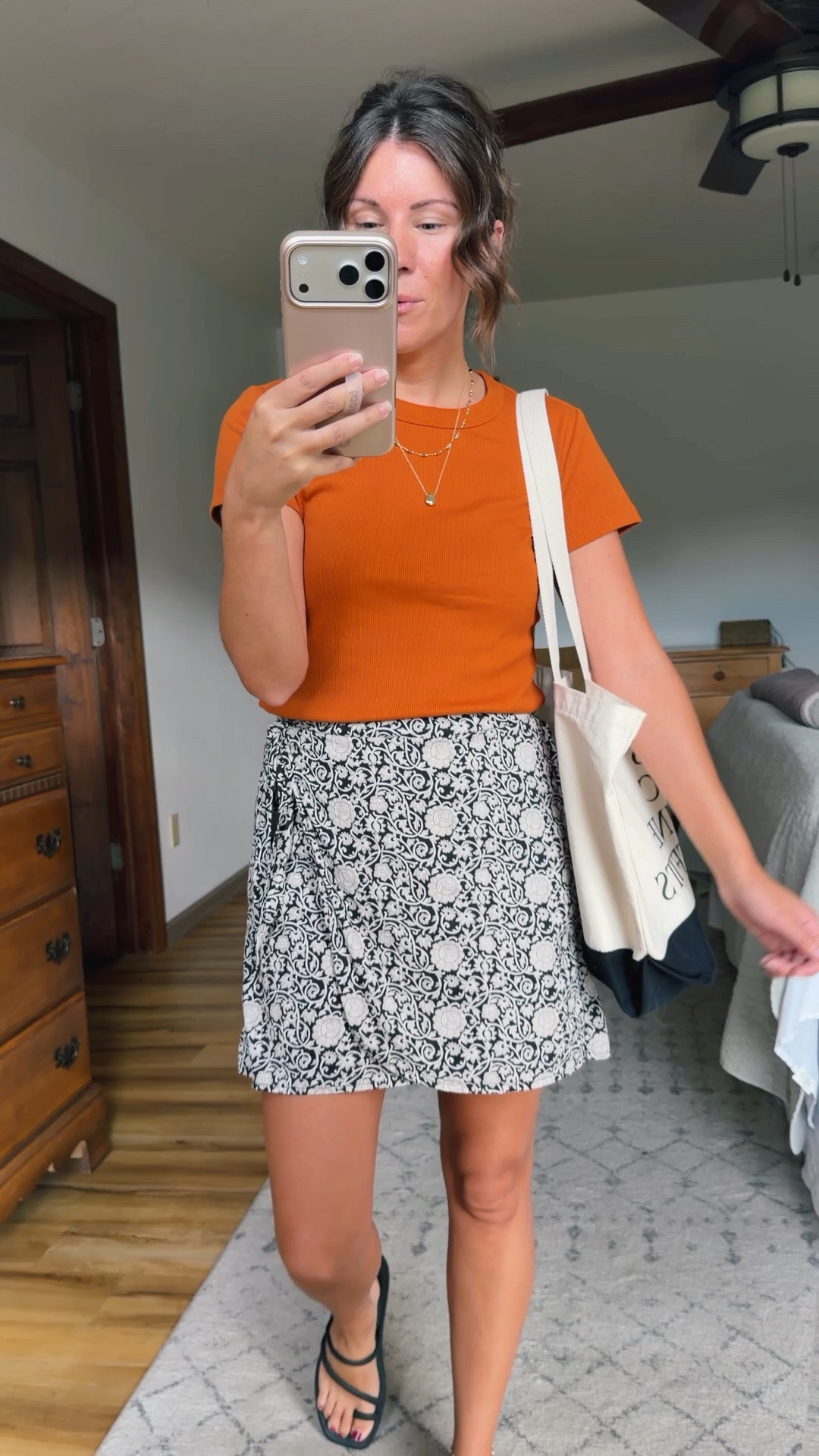 small in my tee, xs in my skirt and 6 in my croc sandals. Xs in my black gauze cotton button up🧡🖤

#LTKPetite #LTKootd #LTKgrwm