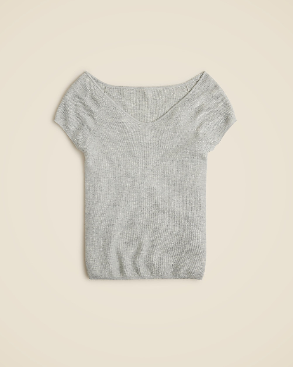 Cashmere-silk blend wide V-neck sweater T-shirt | J. Crew US