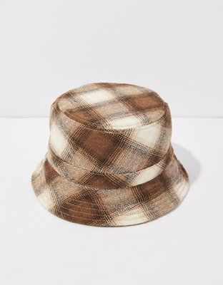 AE Reversible Plaid Bucket Hat | American Eagle Outfitters (US & CA)