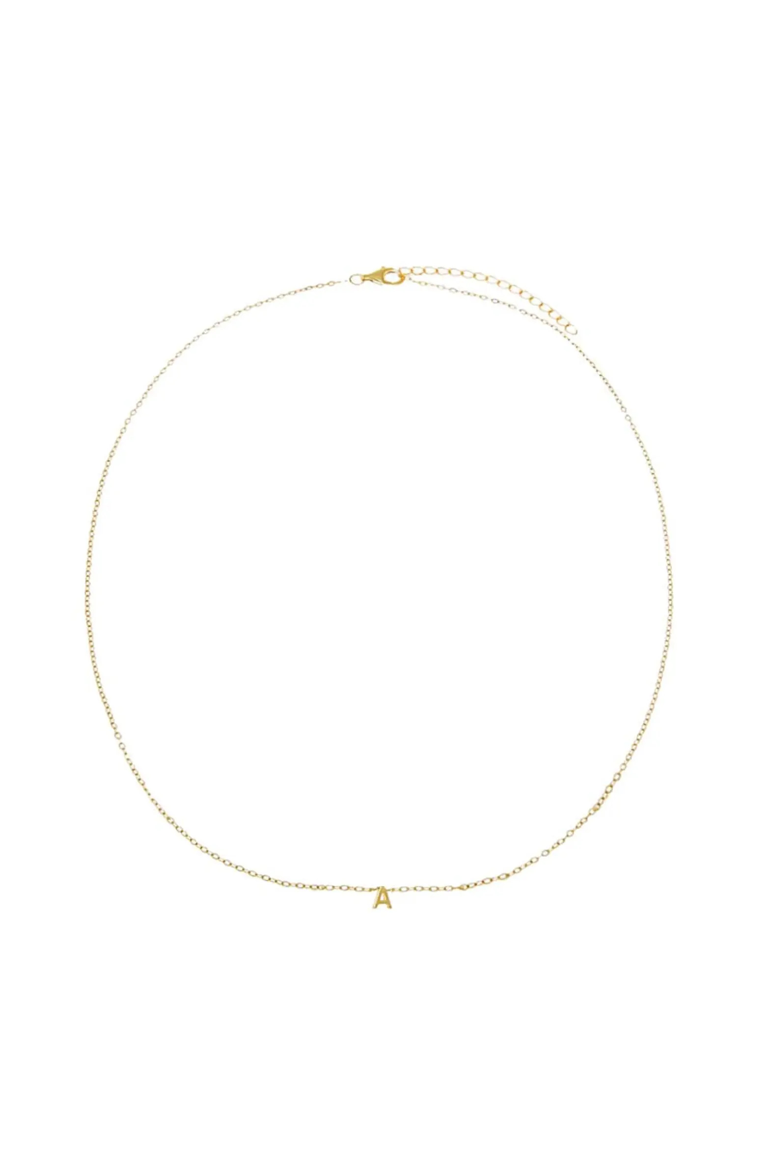 BY ADINA EDEN Solid Mini Initial Pendant Necklace | Nordstrom | Nordstrom