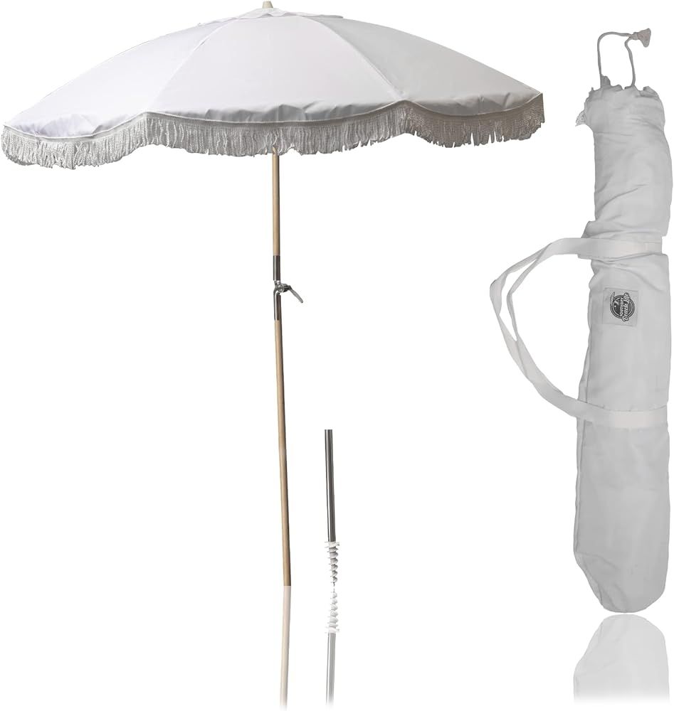 South Bay Beach Life™ - Large, Luxury Beach Umbrellas - Beach & Patio Umbrella with Custom Sand... | Amazon (US)