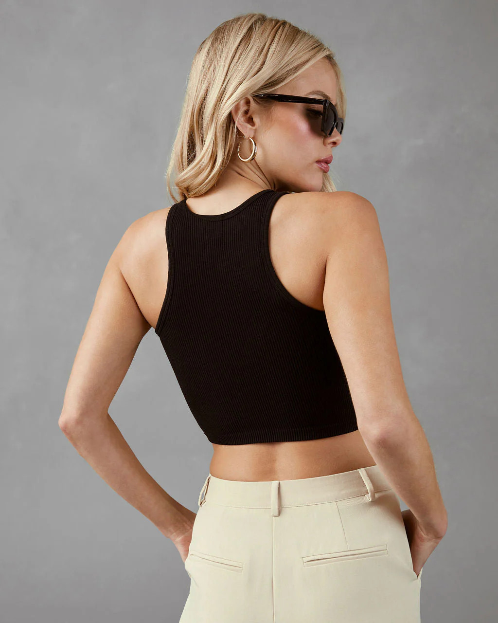 Josie Ribbed Crop Tank | VICI