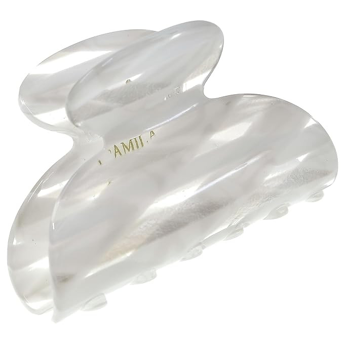 Camila Paris CP3071 French Hair Clip for Women, Handmade, White, Small, Girls Hair Claw Clips Jaw... | Amazon (US)