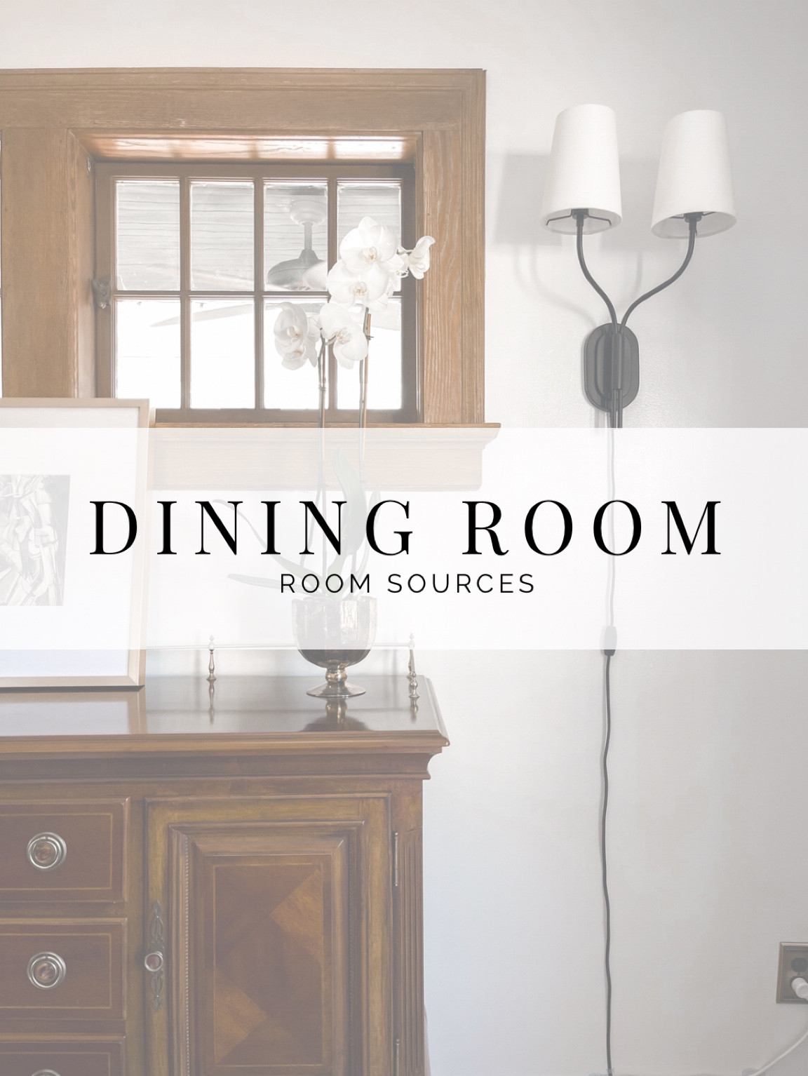 DINING ROOM ROOM SOURCES

CURTAIN DETAILS: Liz Triple pleat; beige white; black out 
