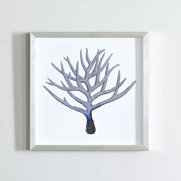 'Indigo Coral IV' Shadow Box | Wayfair North America