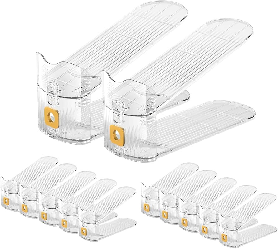 CiBiZi Clear Shoe Slots Organizers Shoes Stacker Organizer for Closet Shoe Stackers for a Pair of... | Amazon (US)