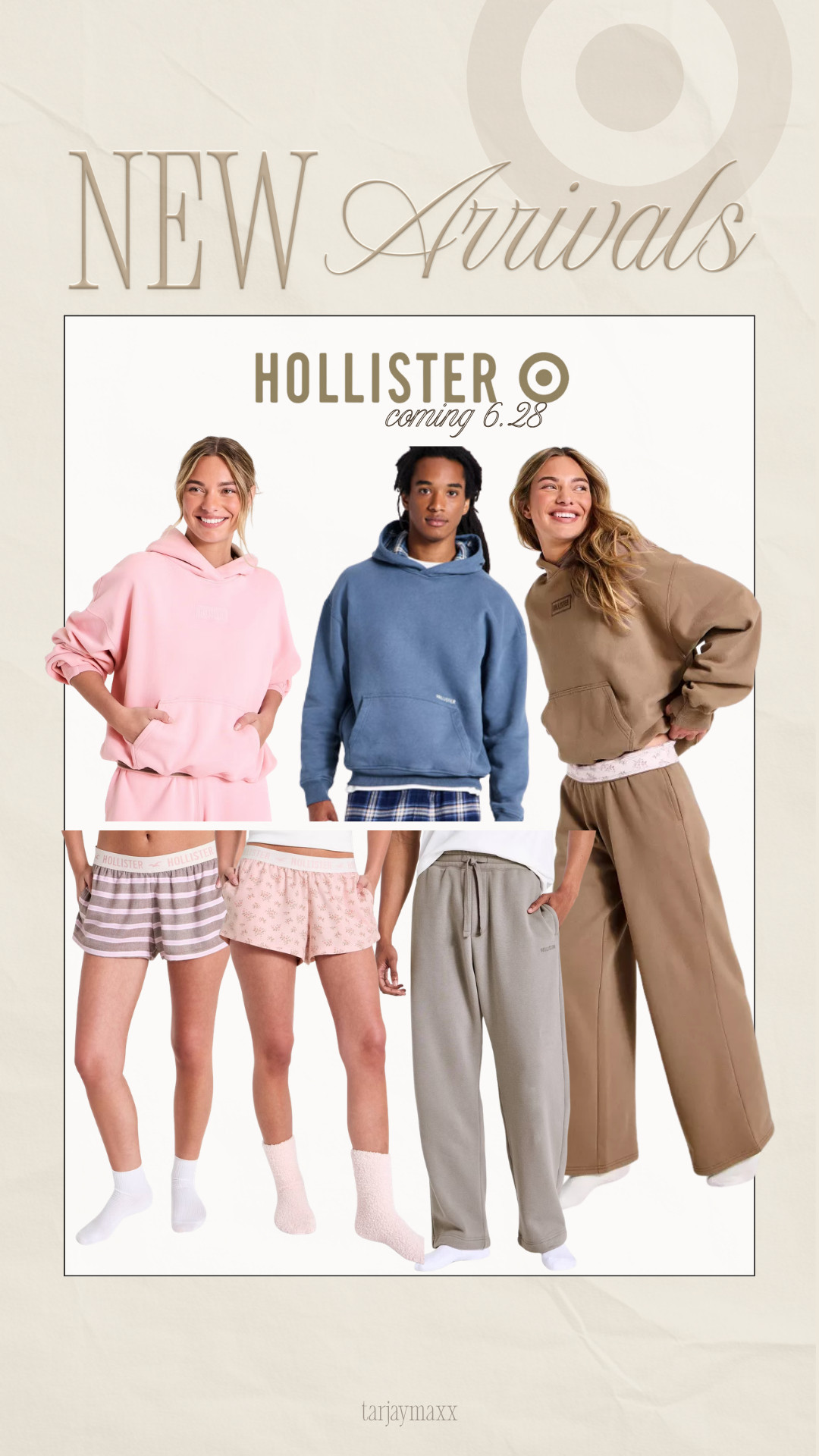 Hollister is coming to Target on 6.28 and this collection already has my attention 🤍 The matching sets, cozy hoodies, boxer-style shorts, and lounge pants are giving effortless summer night style. Definitely adding a few pieces to my wishlist before launch day! wedding guest dress summer, summer outfits, fathers day gift guide, summer dresses, country concert outfits, date night outfits, business casual workwear, work outfits, vacation outfits beach, travel outfits, tj maxx finds, tj maxx online, new arrivals, affordable fashion, luxury for less, target style, loungewear, matching sets, comfy outfits, casual style
 

 #LTKgrwm #LTKootd #LTKSeasonal
