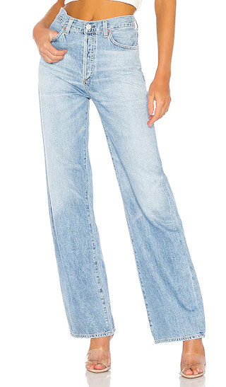 AGOLDE Lana Straight in Riptide | Revolve Clothing (Global)