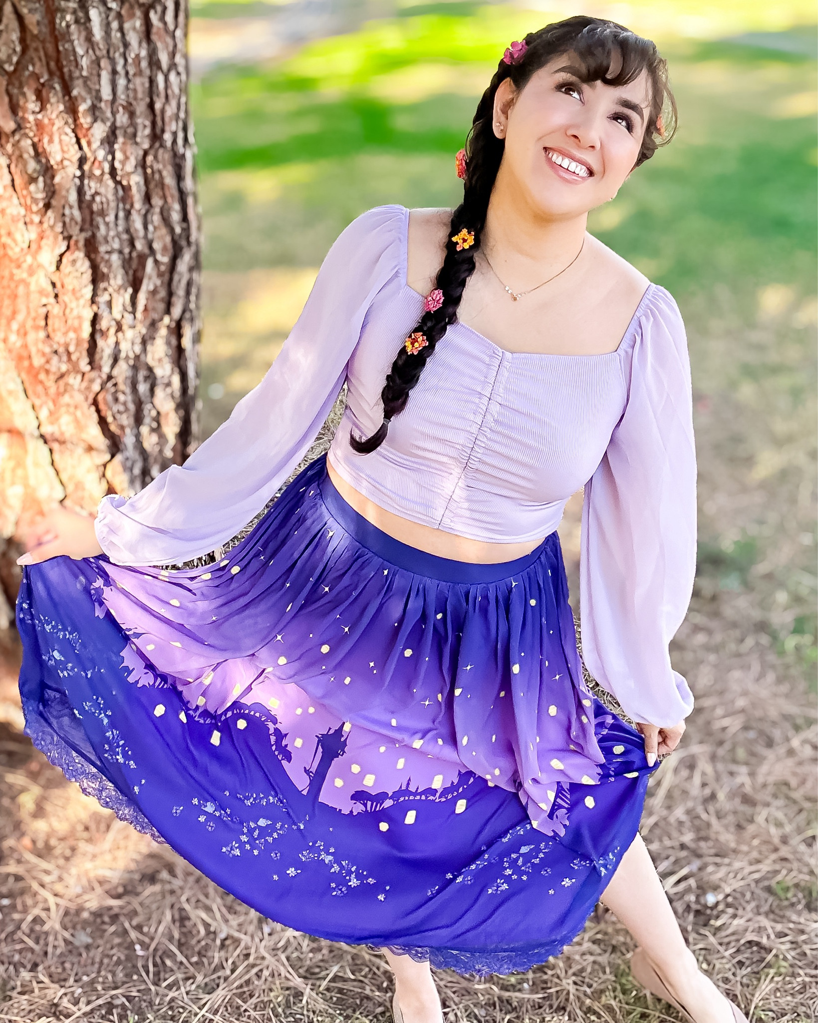 Live your dream 💛💜🌼☺️✨

This was such a fun Disney bound outfit to create for Rapunzel!

The top is super cute but keep in mind it is a crop top style. The skirt is sooo comfy, has an elastic waistband & has pockets too 😍

I couldn’t find the exact color for the flats here but linked similar ones that could work.

Depending on what’s your style for jewelry and nails I linked a few similar options that work with this look.

Feel free to ask me any questions about this look or let me know if you need inspiration for another Disney bound style! 

#disneybound #disneyprincess #disney #rapunzel #disneystyle #disneyfashion #disneyootd #disneyrapunzel #disneyjewelry #disneylifestyle 

#LTKGiftGuide #LTKFindsUnder50 #LTKBeauty