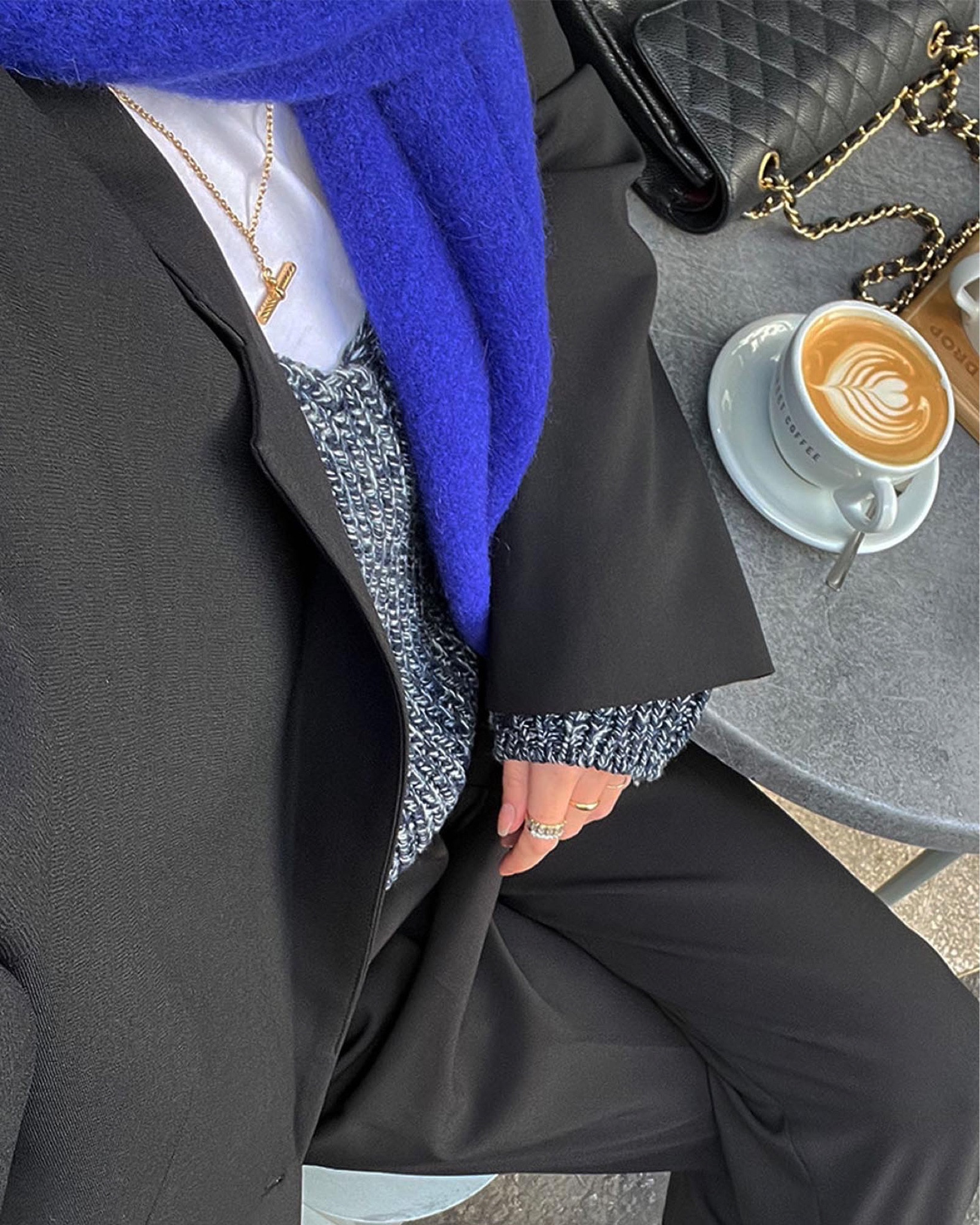 blazer and pants by frankie shop 
rayban wayfarer sunglasses 
crew neck t shirt by arket 
boots by ganni v coggles - Black Friday 30% off use code CG30 
t bar necklace by daisy jewellery - 20% off 
sezane scarf 
winter outfit ideas 
outfit ideas 
smart/casual outfit 
cyber week deals 

#LTKSeasonal #LTKeurope #LTKCyberweek