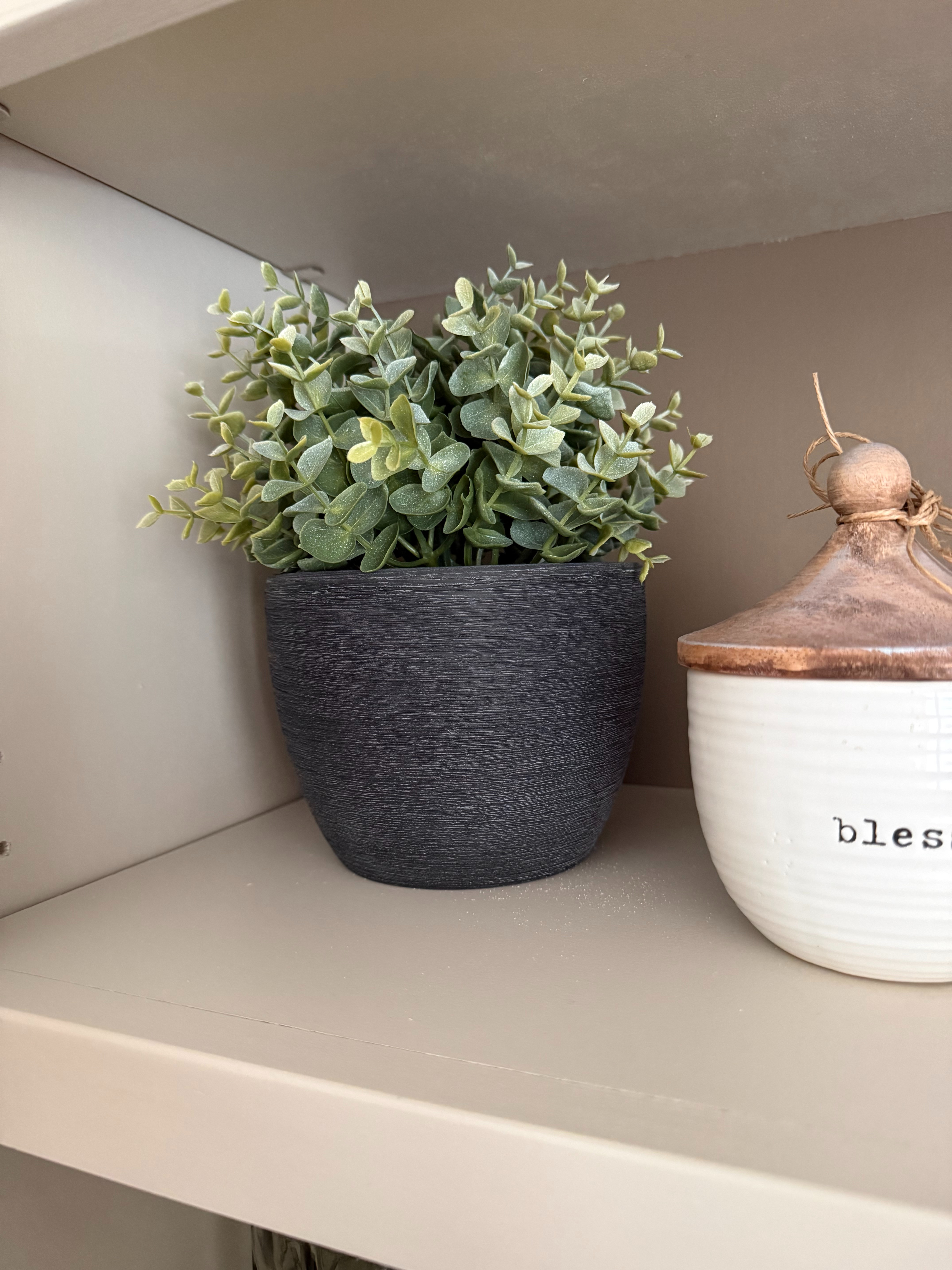 Yes, Walmart! I love the texture on this little planter pot and the soft, muted green of the eucalyptus plant. 

 #LTKHome