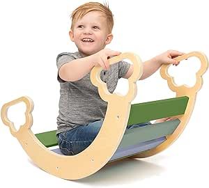JumpOff Jo - Wooden Arch Climber - Fun Rocking Arch & Climbing Toy for Kids, Montessori Open Play... | Amazon (US)
