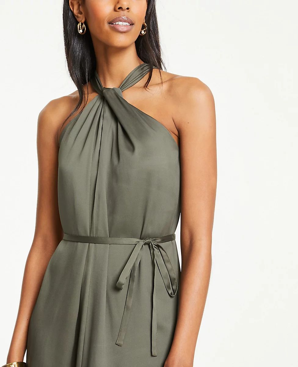 Knotted Halter Maxi Dress | Ann Taylor (US)
