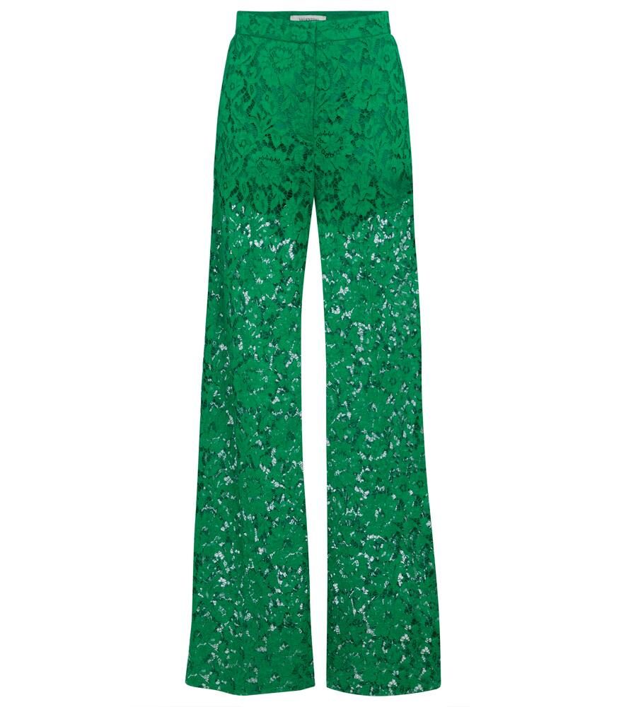 Valentino high-rise wide-leg lace pants | Mytheresa (US/CA)