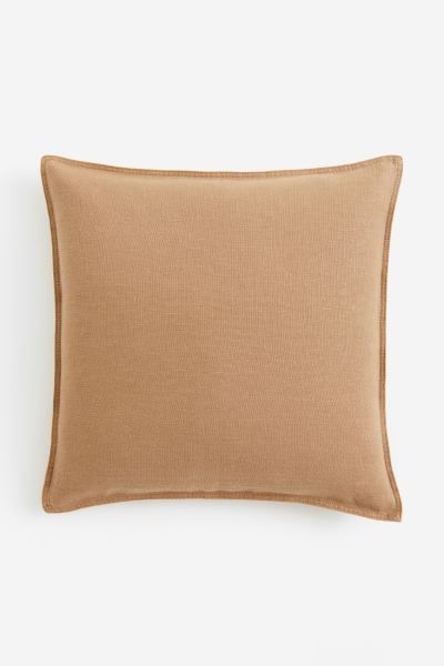 Washed Linen Cushion Cover - Linen beige - Home All | H&M US | H&M (US + CA)
