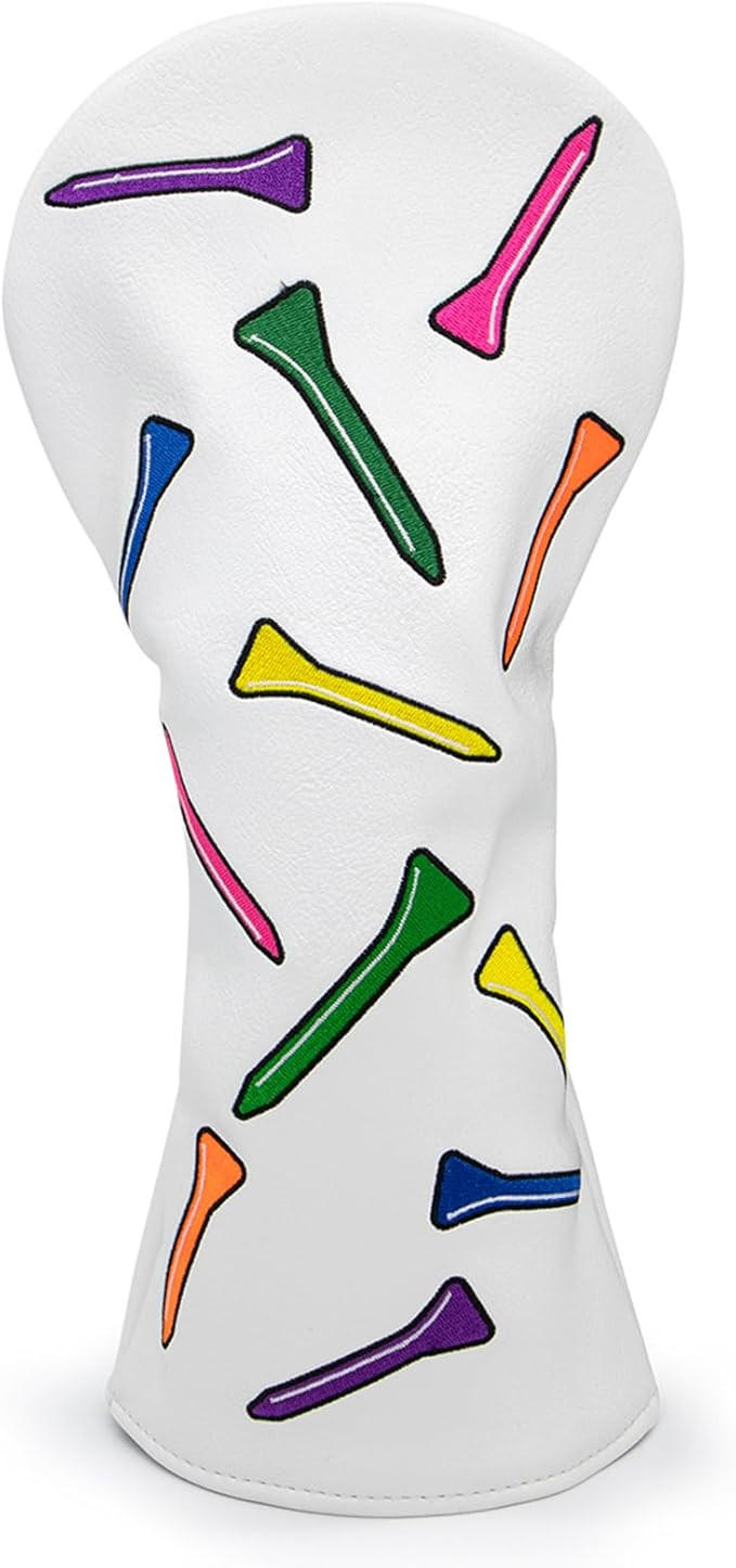 Golf Club Covers Colorful Tee Driver Cover Fairway Wood Headcover Hybrid Cover Leather 3 Wood Hea... | Amazon (US)