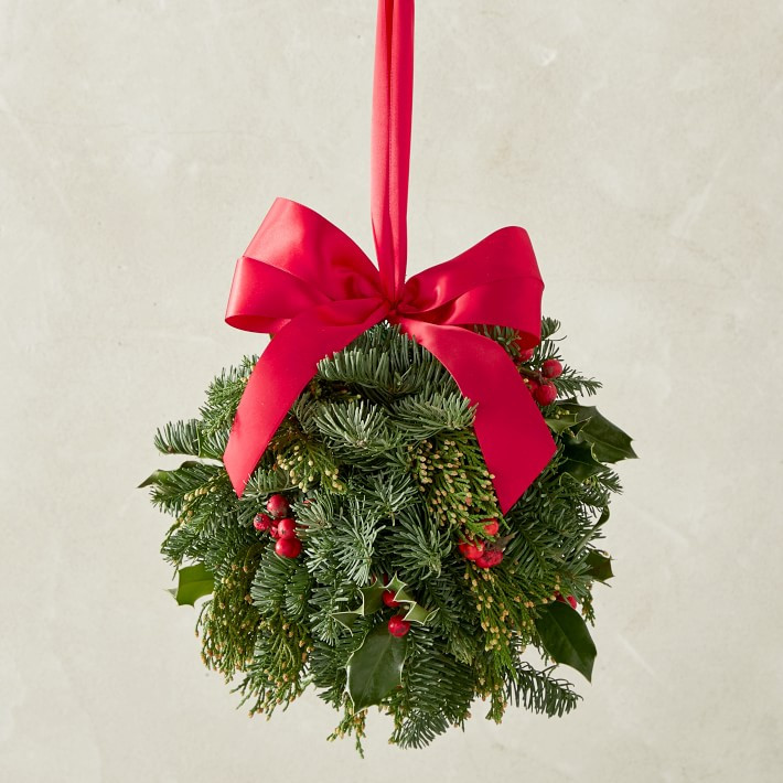 Holly Kissing Ball | Williams-Sonoma