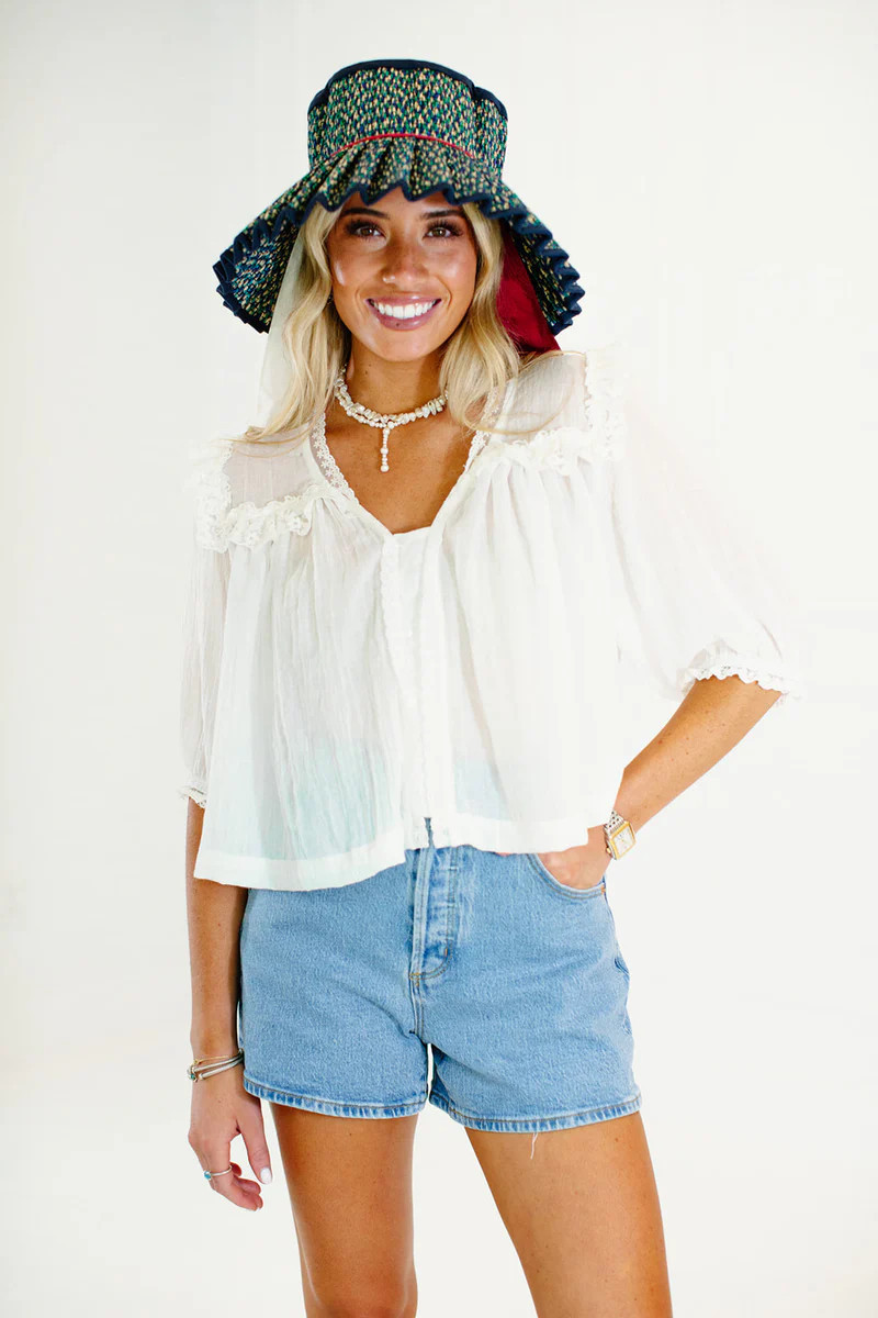 Misty Lace Top - Off White | Triple Threads