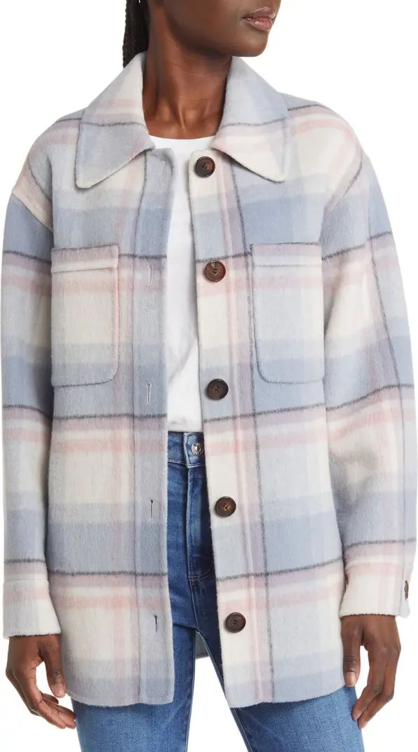 Connie Plaid Wool Blend Shirt Jacket | Nordstrom Rack