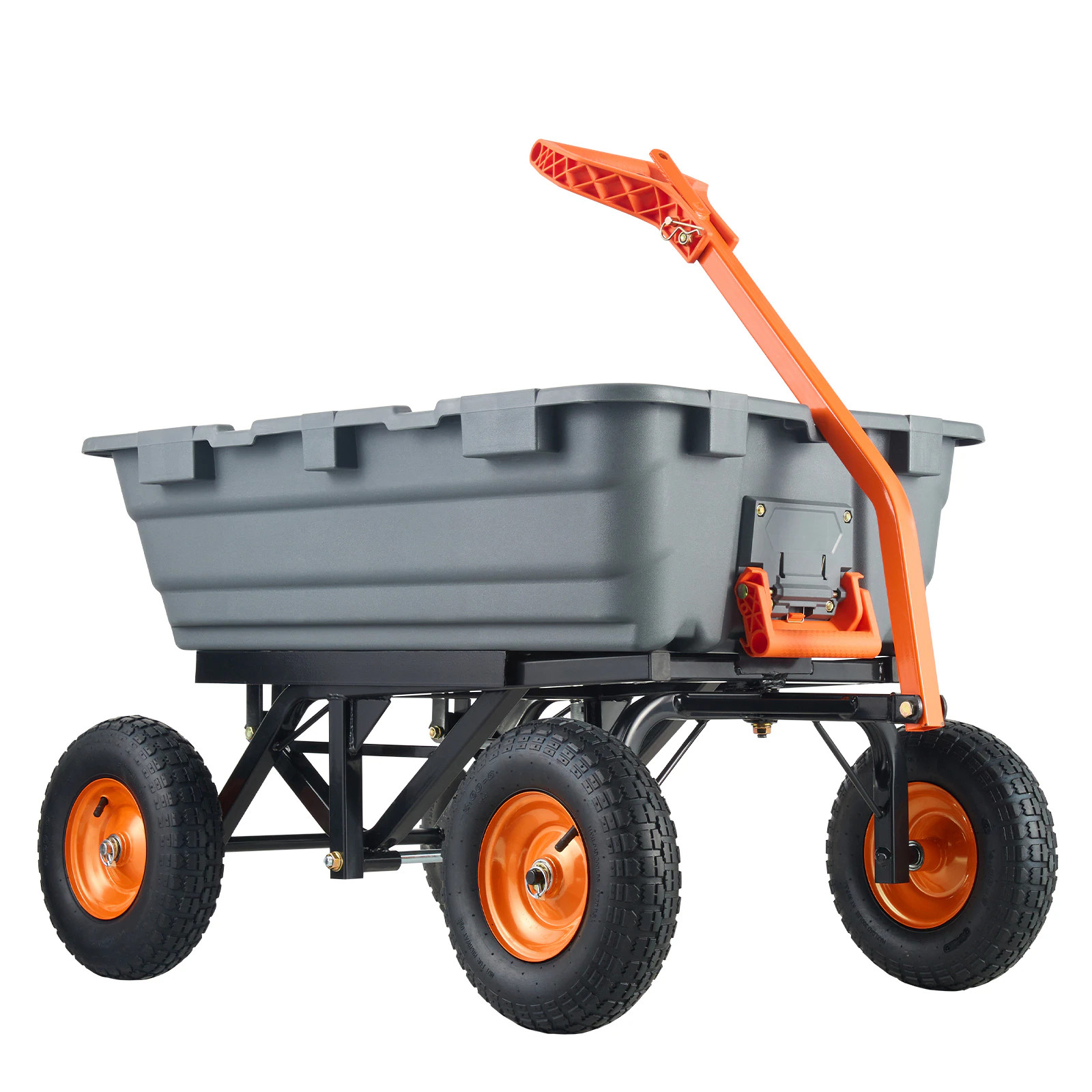 VEVOR Garden Cart Durable Poly Dump Cart with Simple Assembly Steel Structure Versatile Dump Wagon with Dual-Function Handle Handy Wheelbarrow with | Lowe's