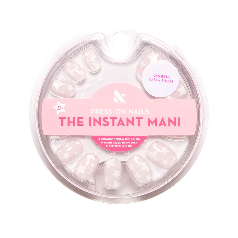 Olive & June Press-on Artificial Nails, Round Extra Short, Super Stars, White, 42ct | Walmart (US)