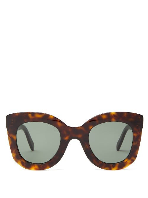 Celine Eyewear - Oversized Round Tortoise-acetate Sunglasses - Womens - Tortoiseshell | Matches (US)