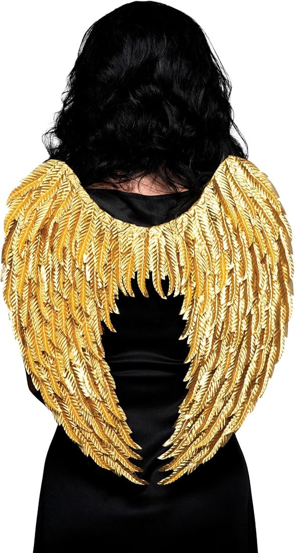 UNDERWRAPS Girls Gold Foil Wings - Adult Halloween Costumes, Women Angel Wings for Girls, Small G... | Amazon (US)